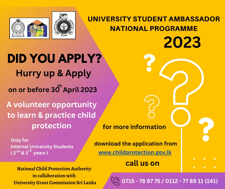 University Student Ambassador National Program on Child Protection ...